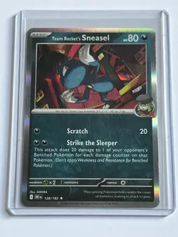 Team Rockets Sneasel 128 / 182 Pokemon Destined Rivals 2025 Near Mint Holo Rare - Image 1