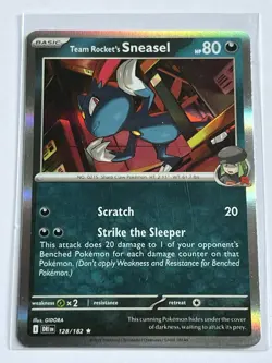 Team Rockets Sneasel 128 / 182 Pokemon Destined Rivals 2025 Near Mint Holo Rare - Image 2