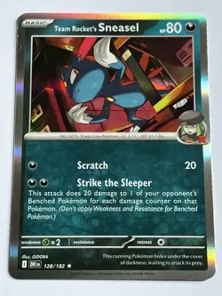 Team Rockets Sneasel 128 / 182 Pokemon Destined Rivals 2025 Near Mint Holo Rare - Image 4