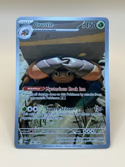 Pokemon TCG ~ Crustle ~ Illustration Rare Holo 186/182 SV-Destined Rivals : NM - Image 1