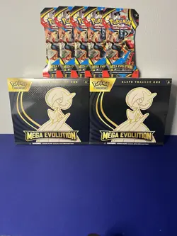 Pokemon TCG Mega Evolution ETB X2 & Mega Evolution Booster Pack X5 - Image 1