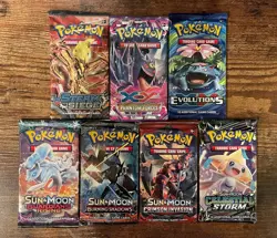 Pokemon XY/Sun & Moon Sealed Booster Packs (7) - Image 1