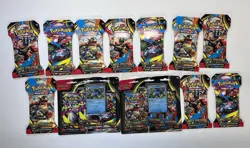 Pokemon TCG Mega Evolutions Sleeved Booster Bundle LOT OF 10 + 2 Blisters 3 Pack - Image 1