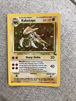 Pokemon TCG Fossil Kabutops 9/62 Holo - Holo Rare (LP) - Image 1