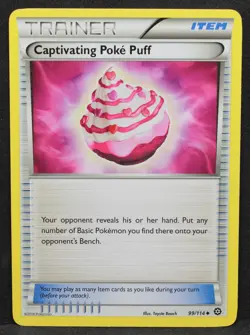 Captivating Poke Puff 99/114 XY - Steam Siege Normal Uncommon Pokemon - LP - Image 1