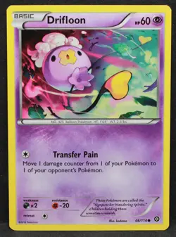 Drifloon 46/114 XY - Steam Siege Normal Common Pokemon - NM - Image 1