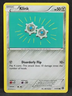 Klink 71/114 XY - Steam Siege Normal Common Pokemon - NM - Image 1