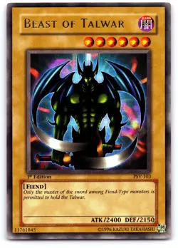 Yugioh Beast of Talwar PSV-103 Ultra Rare 1st Edition NM - Image 1