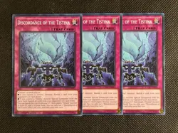 3x YuGiOh! - Discordance of the Tistina AGOV-EN092 Common 1st Edition Near Mint - Image 1