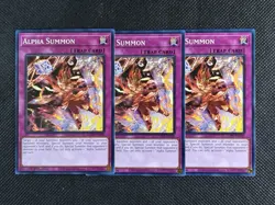 3x YuGiOh! - Alpha Summon AGOV-EN100 Common 1st Edition Near Mint - Image 1