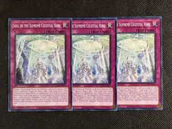 3x YuGiOh! - Soul of the Supreme Celestial King AGOV-EN069 Common 1st Edition NM - Image 1