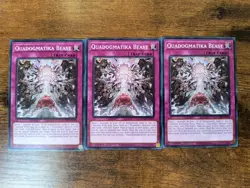 3x Quadogmatika Beast DOOD-EN078 Common Doom Of Dimensions Yugioh NM - Image 1