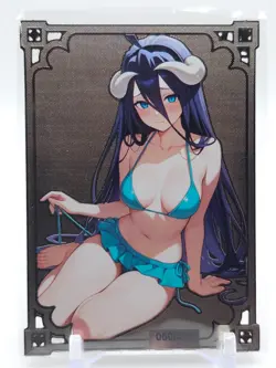 Goddess Story - Silver Metal Waifu Card - Albedo - NUMBERED #/200 - Image 2