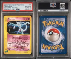 Pokemon Expedition Signed/Autographed MewTwo Card (Jay Goede) PSA Graded - Image 5