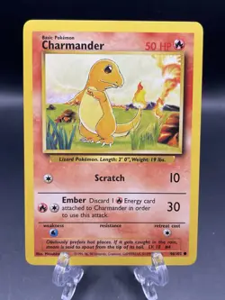 CHARMANDER - Base Set - 46/102 - Starter Pokemon Card Mint Condition - Image 1