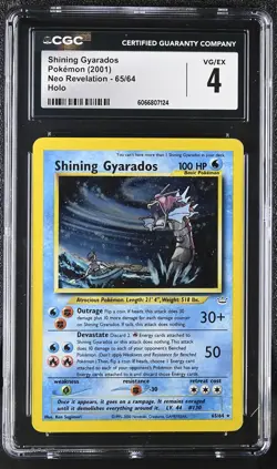 CGC 4 Shining Gyarados 2001 Neo Revelation 65/64 Holo Pokemon Card - Image 1