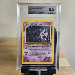 Pokemon TCG Sabrina's Gengar Holo Rare Card 14/132 Gym Heroes Beckett 8.5 NM-MT - Image 1