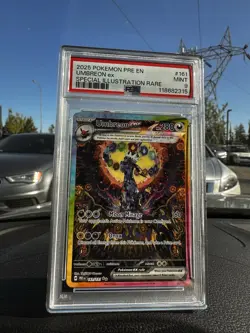 Pokemon Umbreon EX TCG Prismatic Evolutions Holo Card 161 PSA 9 Mint - Image 1