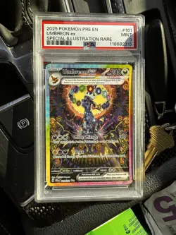 Pokemon Umbreon EX TCG Prismatic Evolutions Holo Card 161 PSA 9 Mint - Image 3