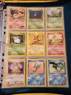 Pokemon Collection Binder Vintage Lot of Cards Holos Rares WoTC Shadowless Etc - Image 3