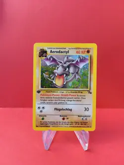 Pokemon Karte/card - Aerodactyl 1/64 - Fossil Holo - 1. Edition - Excellent - Image 1