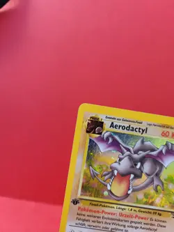 Pokemon Karte/card - Aerodactyl 1/64 - Fossil Holo - 1. Edition - Excellent - Image 2