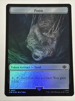 MTG Lord of the Rings Tentacle/Food Token Foil 0004/0011 NM - Image 2