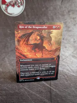 MTG, Rite of the Dragoncaller #0331, Foundations, Borderless, Non-Foil NM Mythic - Image 1