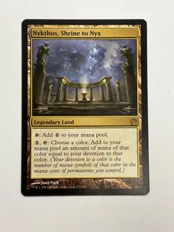 NYKTHOS, SHRINE TO NYX LEGENDARY LAND COLORLESS RARE MTG THEROS MAGIC MANA RAMP - Image 1
