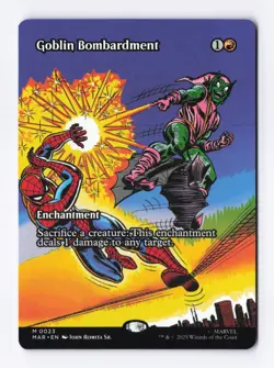 Goblin Bombardment (Borderless) 23 (M) MTG Marvel's Spider-Man Eternal-Legal MAR - Image 1