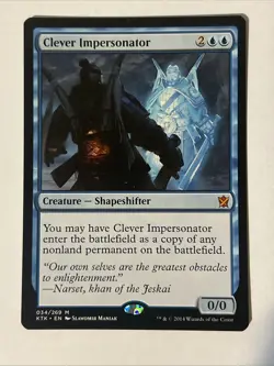 Clever Impersonator NM #34 Khans of Tarkir MTG - Image 1