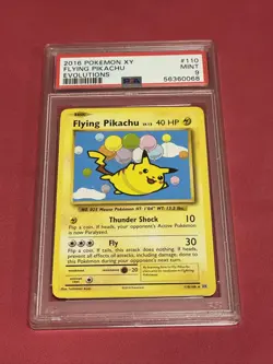 2016 Pokemon XY Evolutions #110/108 Flying Pikachu Secret Rare PSA 9 - Image 1