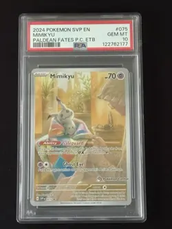 2024 POKEMON SVP EN-SV BLACK STAR PROMO POKEMON CENTER #075 MIMIKYU PSA 10 - Image 1
