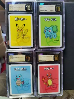 Lot (4) STARTERS 2019 Pokemon Old Maid Pikachu Squirtle, charmander, Bulbasaur - Image 1