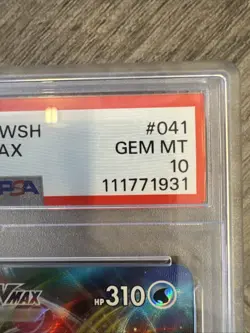 2021 Pokemon SWSH Eevee Heroes Glaceon VMAX F/A #025 PSA 10 GEM MINT - Image 5