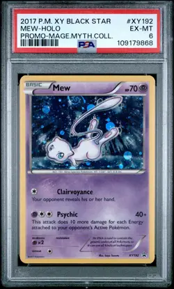 2017 POKEMON XY BLACK STAR PROMO MAGEARNA MYTHICAL COLL #XY192 MEW-HOLO PSA 6 - Image 1