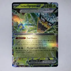 Pokemon TCG Teal Mask Ogerpon ex-Twilight Masquerade 025/167 Holo Double Rare - Image 1