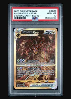 2023 POKEMON SWORD AND SHIELD CROWN ZENITH | SECRETFULL ART/GIRATINA VSTAR GG69 - Image 1