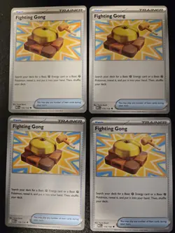 4x Mega Evolution English: Fighting Gong - #116/132 NM PLAYSET - Image 1
