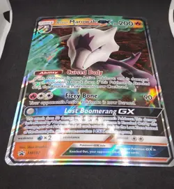 Pokemon JUMBO Alolan Marowak GX SM187 Ultra Rare Holo Collection Box Promo LP - Image 1