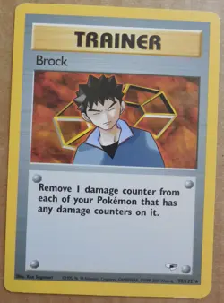 Brock 98/132 Rare Non-Holo Gym Heroes Set Pokemon Trainer LP - Image 1