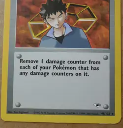 Brock 98/132 Rare Non-Holo Gym Heroes Set Pokemon Trainer LP - Image 3