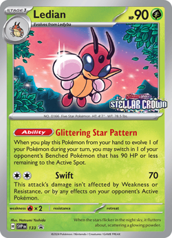 Pokemon TCG Ledian SVP 133 Prerelease Stellar Crown Black Star Promo NM/M - Image 1