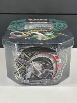 Pokemon TCG Scarlet & Violet Paldean Fates Great Tusk EX Tin Factory Sealed NEW - Image 4