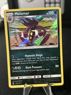 Pokemon Malamar 119/214 Unbroken Bonds Sun & Moon HOLO RARE - Image 1