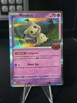 Mimikyu 097/193 Trick Or Trade BOOster Stamped Holo Pokemon Trading CG 2023 - Image 1