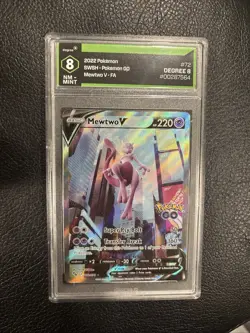 Pokemon TCG Mewtwo V (Full Art) Pokemon GO 072/078 Holo Ultra Rare 8nm-MINT - Image 1