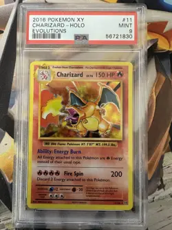 2016 Pokemon XY Evolutions 11 Charizard Holo PSA 9 56721830 Wasteland Vault - Image 1