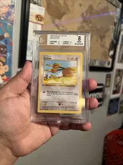 1999 Pokemon Base Set Doduo Shadowless #48 1st Edition PSA 8 NM-MT - Image 1