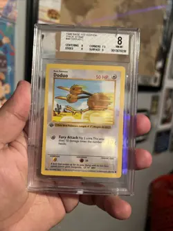 1999 Pokemon Base Set Doduo Shadowless #48 1st Edition PSA 8 NM-MT - Image 2